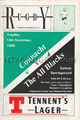Connacht v New Zealand 1989 rugby  Programmes